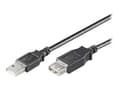 Miniatyrbild 2 av 5: MicroConnect USB 2.0 - USB-förlängningskabel - USB (hona) till USB (hane) - USB 2.0 - 50 cm - svart