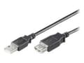 Miniatyrbild 1 av 5: MicroConnect USB 2.0 - USB-förlängningskabel - USB (hona) till USB (hane) - USB 2.0 - 50 cm - svart
