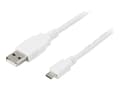 Pikkukuva 1 / 5: DELTACO USB 2.0 typ A till Micro-B USB, 5-pin, vit, 2m