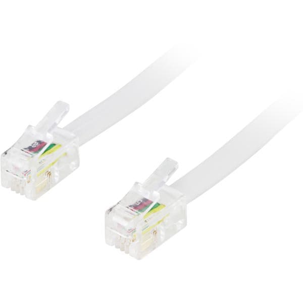 Modular cable 4P4C(RJ9/RJ10/RJ22) 3m, white
