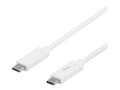 Miniatyrbild 4 av 5: DELTACO - USB-kabel - 24-polig USB-C (hankontakt) till 24-polig USB-C (hankontakt) - 1 m - vit