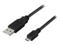 Miniatyrbild 1 av 5: DELTACO - USB-kabel - USB (hane) till mikro-USB typ B (hane) - USB 2.0 - 5 m - svart
