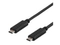 Miniatyrbild 3 av 5: DELTACO USBC-1053 - USB-kabel - USB-C (hane) till USB-C (hane) - USB 3.1 - 50 cm - svart
