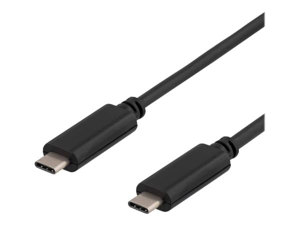 DELTACO USBC-1053 - USB-kabel - USB-C (hane) till USB-C (hane) - USB 3.1 - 50 cm - svart