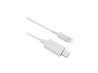 MicroConnect - Lightning-kabel - Lightning hane till 24 pin USB-C hane - 1 m - vit