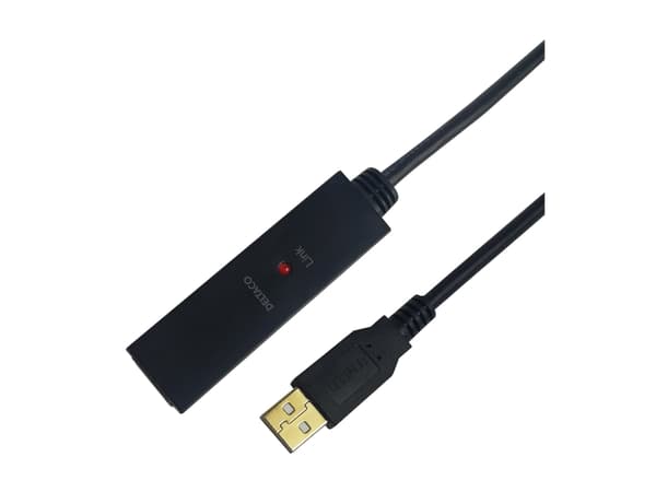 DELTACO USB2-EX7M - USB-förlängningskabel - USB (hona) till USB (hane) - USB 2.0 - 7 m - aktiv - svart