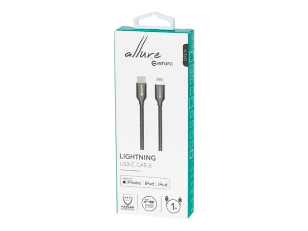 eSTUFF ES602160, 1 m, Lightning, USB C, Uros, Uros, Ruostumaton teräs