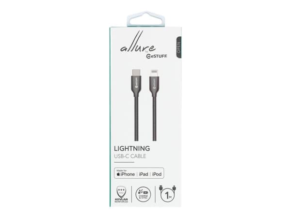 eSTUFF ES602160, 1 m, Lightning, USB C, Uros, Uros, Ruostumaton teräs