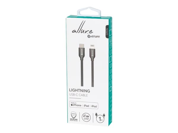 eSTUFF ES602160, 1 m, Lightning, USB C, Uros, Uros, Ruostumaton teräs