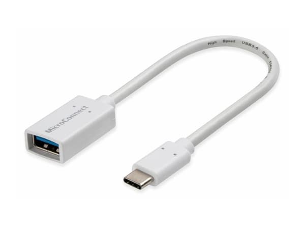 MicroConnect - USB-adapter - USB-type A (hunn) til 24 pin USB-C (hann) - USB 3.2 Gen 1 - 20 cm - hvit