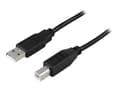 Miniatyrbild 1 av 5: DELTACO USB-205S - USB-kabel - USB (hane) till USB typ B (hane) - USB 2.0 - 50 cm - formpressad - svart