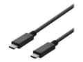 Miniatyrbilde 1 av 5: DELTACO USBC-2002 - USB-kabel - 24 pin USB-C (hann) til 24 pin USB-C (hann) - USB 2.0 - 3 A - 2 m - svart