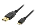 Miniatyrbild 1 av 5: DELTACO MICRO-101 - USB-kabel - mikro-USB typ B (hane) till USB (hane) - USB 2.0 - 1 m - svart