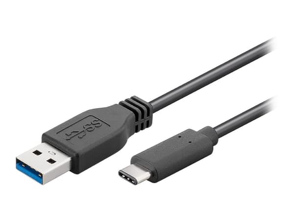 MicroConnect - USB-kabel - USB typ A (hane) till 24 pin USB-C (hane) - USB 3.1 - 50 cm - formpressad - svart