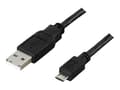 Miniatyrbild 1 av 5: DELTACO USB-299S - USB-kabel - USB (hane) till mikro-USB typ B (hane) - USB 2.0 - 25 cm - svart