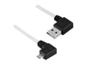 Miniatyrbilde 5 av 5: DELTACO USB-302D - USB-kabel - USB (hann) til Micro-USB type B (hann) vinklet - USB 2.0 - 2 m - grå