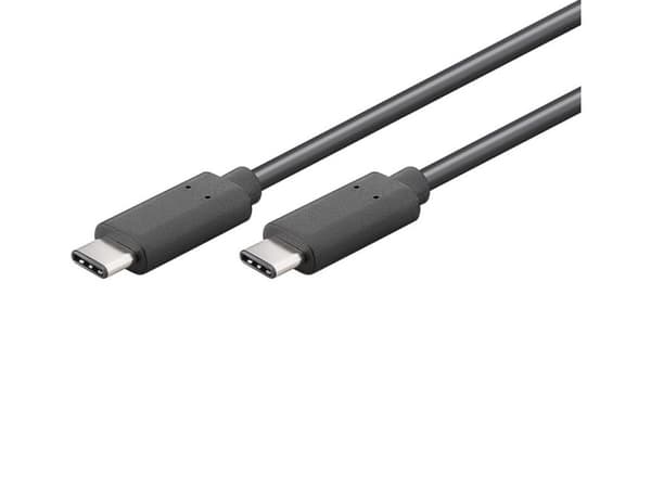 MicroConnect - USB-kabel - 24 pin USB-C (hann) til 24 pin USB-C (hann) - USB 3.2 Gen 2 - 5 - 20 V - 5 A - 2 m - USB Power Delivery (100 W) - svart