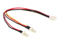 Pikkukuva 1 / 5: DeLOCK - Jakaja tuulettimelle - 3-pinninen Molex (uros) 3-pinniseen Molex (naaras) - 22 cm