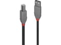 Miniatyrbild 4 av 5: Lindy 36671, 0,5 m, USB A, USB B, USB 2.0, 0,48 Gbit/s, Svart, Grå