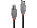 Miniatyrbild 5 av 5: Lindy 36671, 0,5 m, USB A, USB B, USB 2.0, 0,48 Gbit/s, Svart, Grå