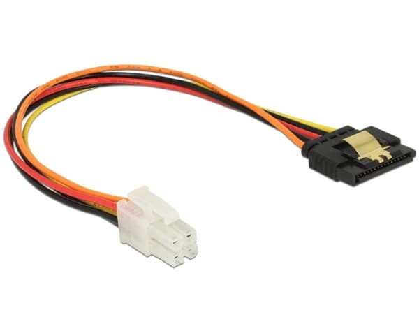 Delock - Strömadapter - effekt P4 (hane) till SATA-ström (R) spärrad - 20 cm