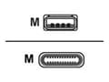 Miniatyrbild 5 av 5: DELTACO USBC-1006M - USB-kabel - USB-C (hane) till USB (hane) - 2 m - svart