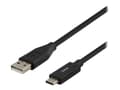 Miniatyrbild 4 av 5: DELTACO - USB-kabel - 24 pin USB-C (hane) till USB (hane) - USB 2.0 - 2 m - reversibel C-kontakt - svart