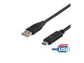 Miniatyrbild 5 av 5: DELTACO - USB-kabel - 24 pin USB-C (hane) till USB (hane) - USB 2.0 - 2 m - reversibel C-kontakt - svart