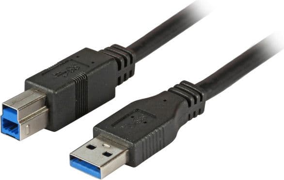 EFB Elektronik K5247SW.1, 1 m, USB A, USB B, USB 3.2 Gen 1 (3.1 Gen 1), 5 Gbit/s, Svart