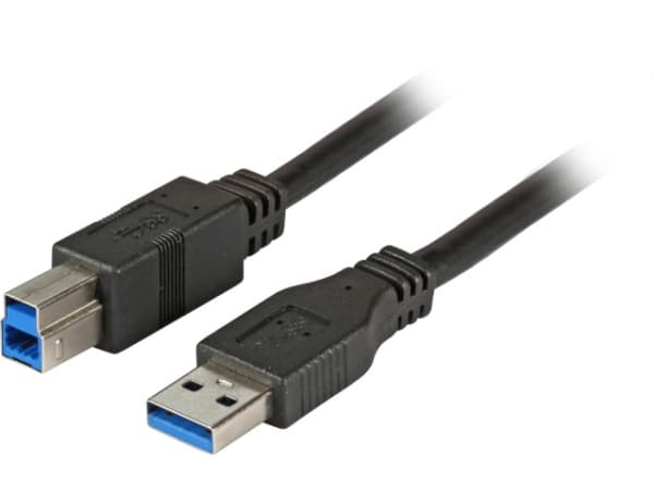 EFB Elektronik K5247SW.1, 1 m, USB A, USB B, USB 3.2 Gen 1 (3.1 Gen 1), 5 Gbit/s, Svart