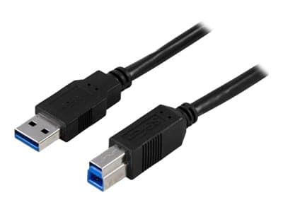 DELTACO USB3-130 - USB-kabel - USB Type B (hane) till USB typ A (hane) - USB 3.0 - 3 m - svart