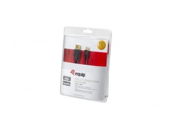 Equip 128225, 3 m, USB A, Mini-USB B, USB 2.0, Man/Femal, Svart