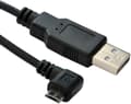 Miniatyrbild 3 av 4: MicroConnect - USB-kabel - USB (hane) rak till Micro-USB Type B (hane) vinklad - USB 2.0 - 3 m - svart