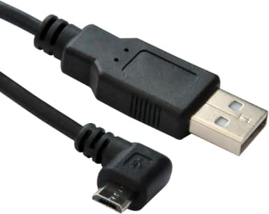 MicroConnect - USB-kabel - USB (hane) rak till Micro-USB Type B (hane) vinklad - USB 2.0 - 3 m - svart
