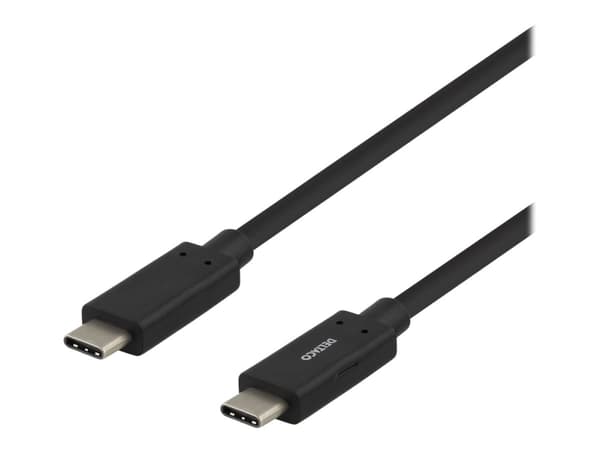 Deltaco USBC-1122M, 1 m, USB C, USB C, USB 3.2 Gen 2 (3.1 Gen 2), Valkoinen