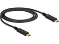 Miniatyrbild 5 av 5: Delock - USB-kabel - 24 pin USB-C (hane) till 24 pin USB-C (hane) - USB 3.1 Gen 2 - 3 A - 1 m - svart