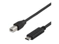 Miniatyrbild 1 av 3: DELTACO - USB-kabel - USB typ B (hane) till 24 pin USB-C (hane) - USB 2.0 - 1 m - svart