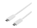 Pikkukuva 3 / 5: DELTACO - USB-kaapeli - USB-C (uros) - USB-C (uros) - USB 3.1 - 50 cm - valkoinen