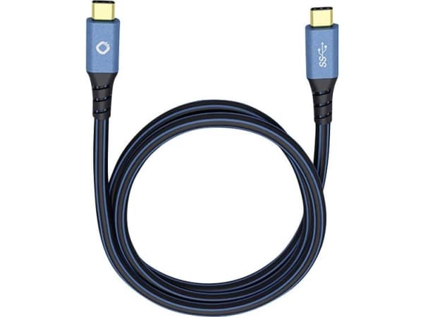 OEHLBACH 9350, 0,5 m, USB C, USB C, USB 3.2 Gen 1 (3.1 Gen 1), Blå