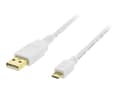 Miniatyrbild 2 av 5: DELTACO MICRO-105 - USB-kabel - mikro-USB typ B (hane) till USB (hane) - USB 2.0 - 1 m - vit