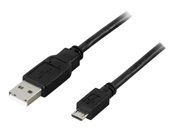 DELTACO - USB-kabel - USB (hann) til Micro-USB type B (hann) - USB 2.0 - 50 cm - svart