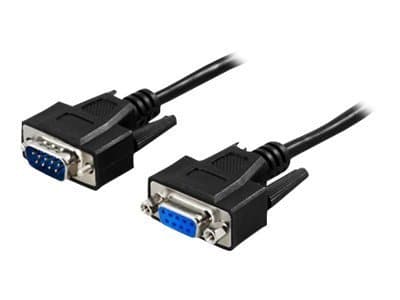 DELTACO DEL-37S - Seriellforlengelseskabel - DB-9 (hann) til DB-9 (hunn) - 2 m - svart