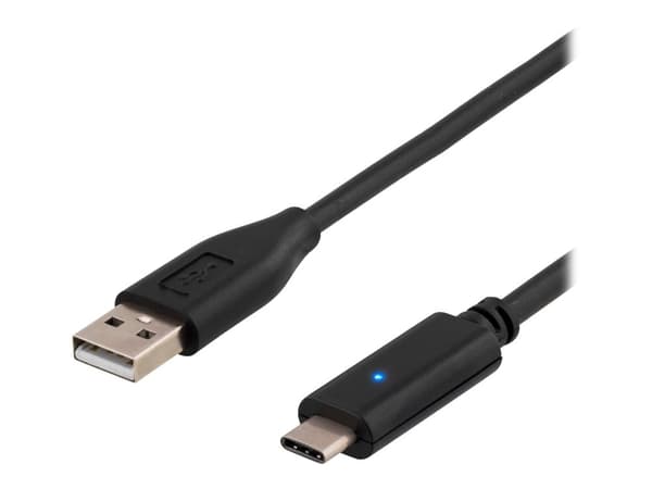 DELTACO - USB-kabel - USB (hane) till 24 stift USB-C (hane) - USB 2.0 - 1 m - vit