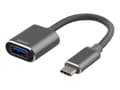 Miniatyrbild 5 av 5: DELTACO - USB-adapter - 24 pin USB-C (hane) till USB typ A (hona) - USB 3.1 Gen1 OTG - 3 A - 11 cm - rymdgrå