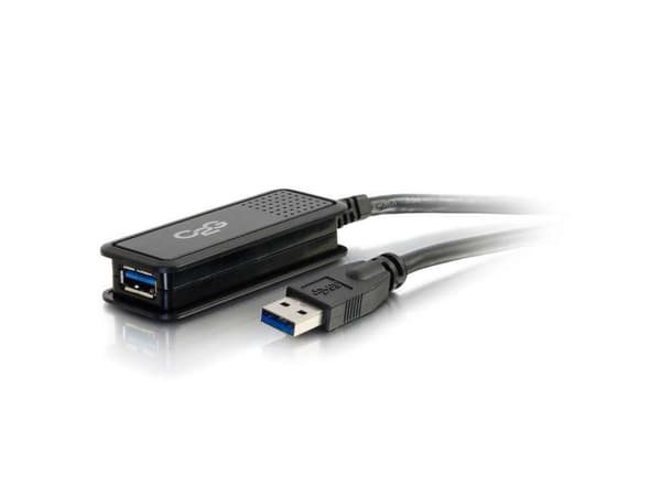 C2G 5m USB 3.0 USB-A uros - USB-A naaras aktiivinen jatkokaapeli - USB forlængerkabel - USB Type A (han) til USB Type A (hun) - USB 3.0 - 30 V - 5 m
