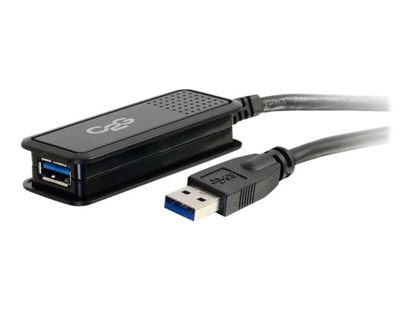 C2G 5m USB 3.0 USB-A uros - USB-A naaras aktiivinen jatkokaapeli - USB forlængerkabel - USB Type A (han) til USB Type A (hun) - USB 3.0 - 30 V - 5 m