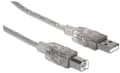 Miniatyrbild 5 av 5: Manhattan 333405, 1,8 m, USB A, USB B, USB 2.0, 0,48 Gbit/s, Silver