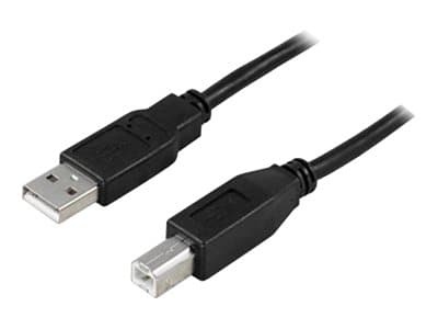 DELTACO USB-EX10M - USB-kabel - USB typ B (hane) till USB (hane) - 10 m - aktiv - svart