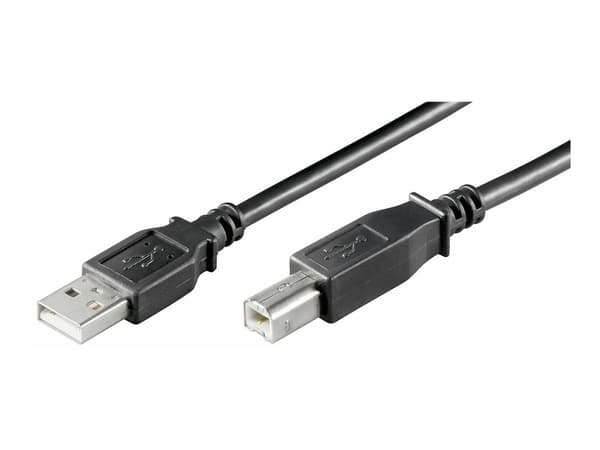 MicroConnect USB 2.0 - USB-kabel - USB typ B (hane) till USB (hane) - USB 2.0 - 1 m - svart