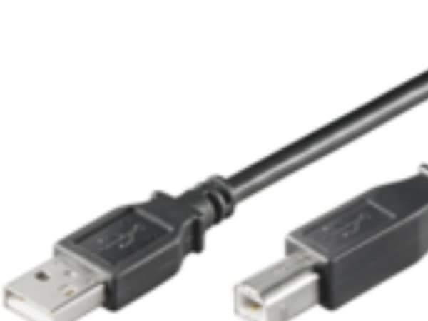 MicroConnect USB 2.0 - USB-kabel - USB typ B (hane) till USB (hane) - USB 2.0 - 1 m - svart